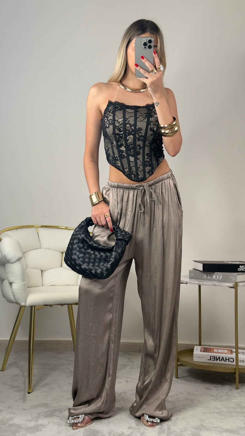 Pantaloni Satin