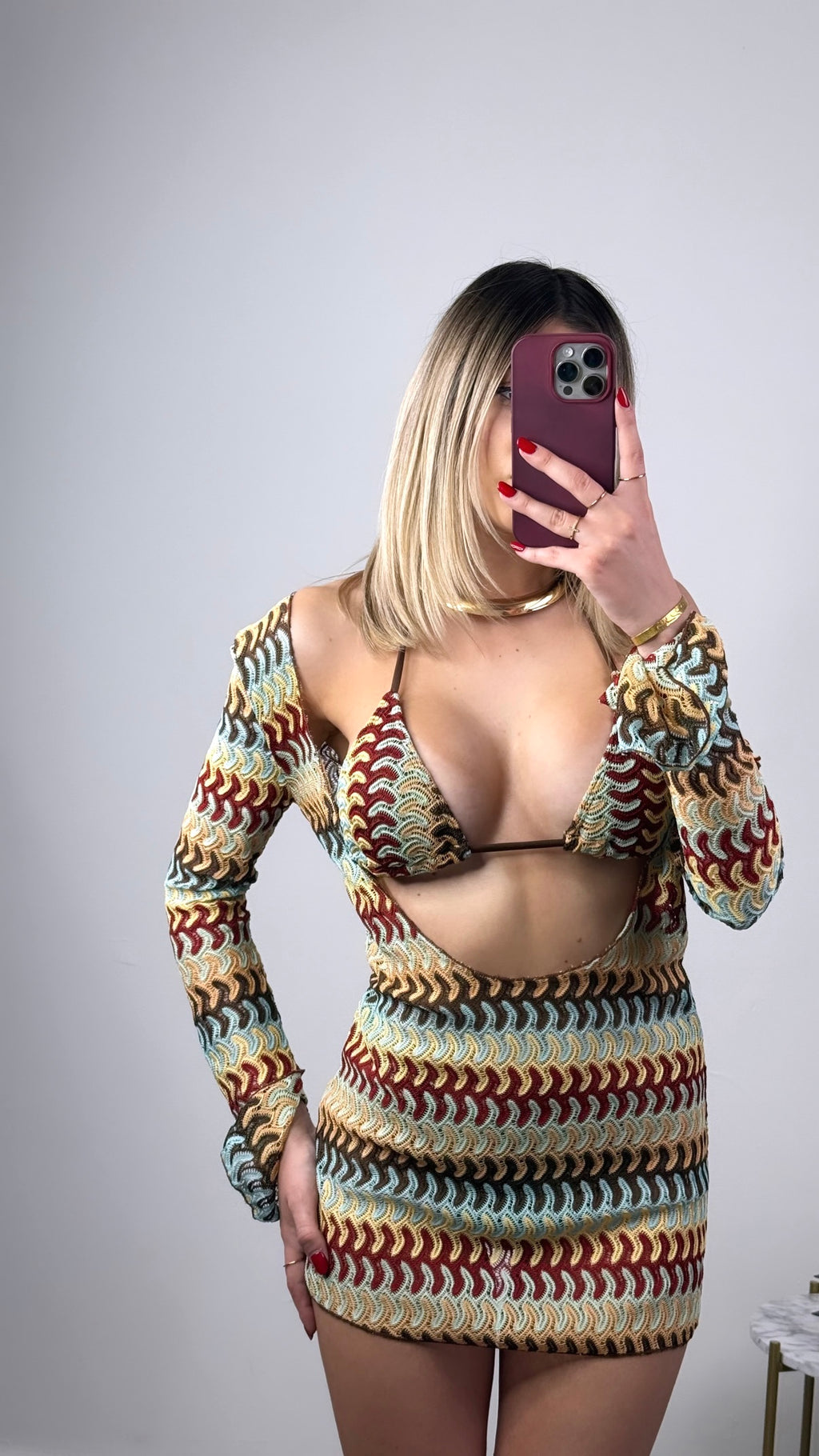 Set Tre Pezzi Bikini Macramè