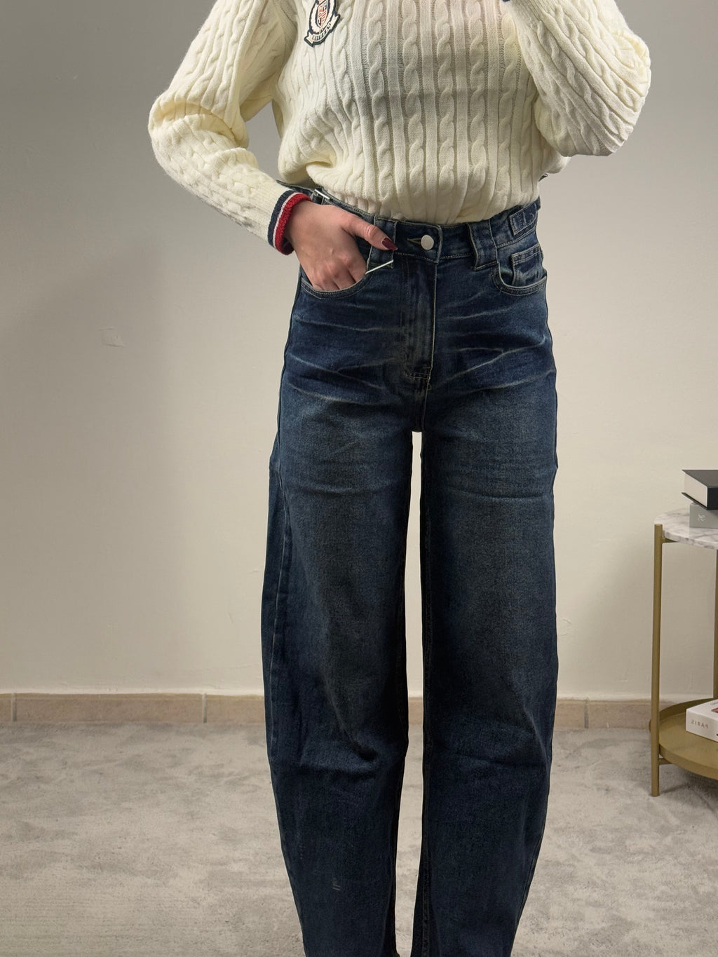 Jeans Ballon con fibbie