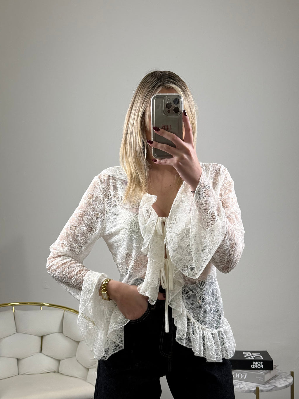 Blusa in pizzo