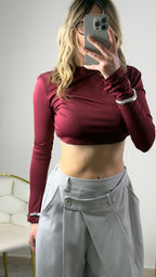 Crop top maniche lughe