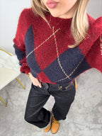 Maglione in lana rombi