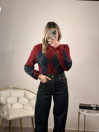 Maglione in lana rombi