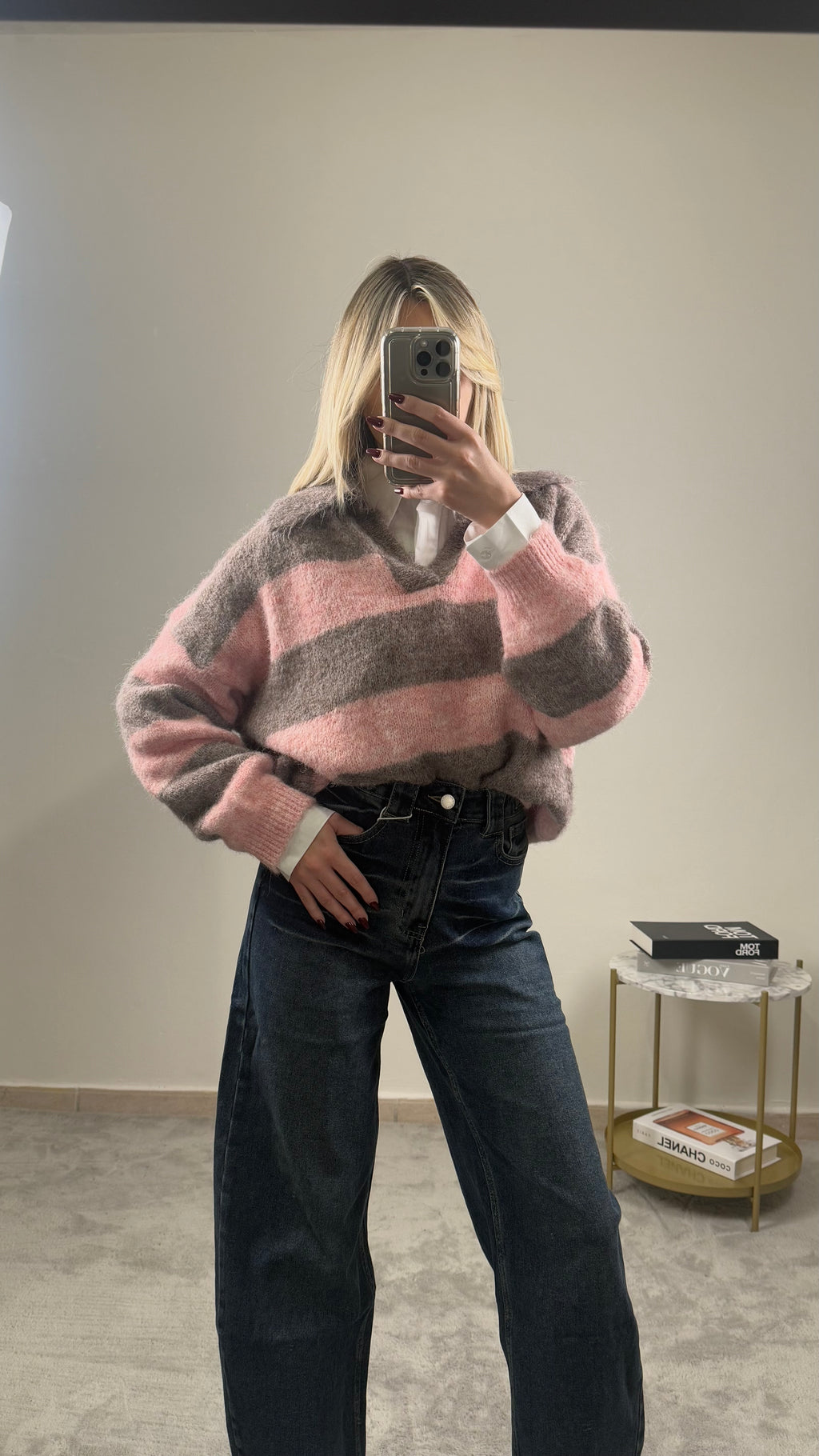 Maglione a righe
