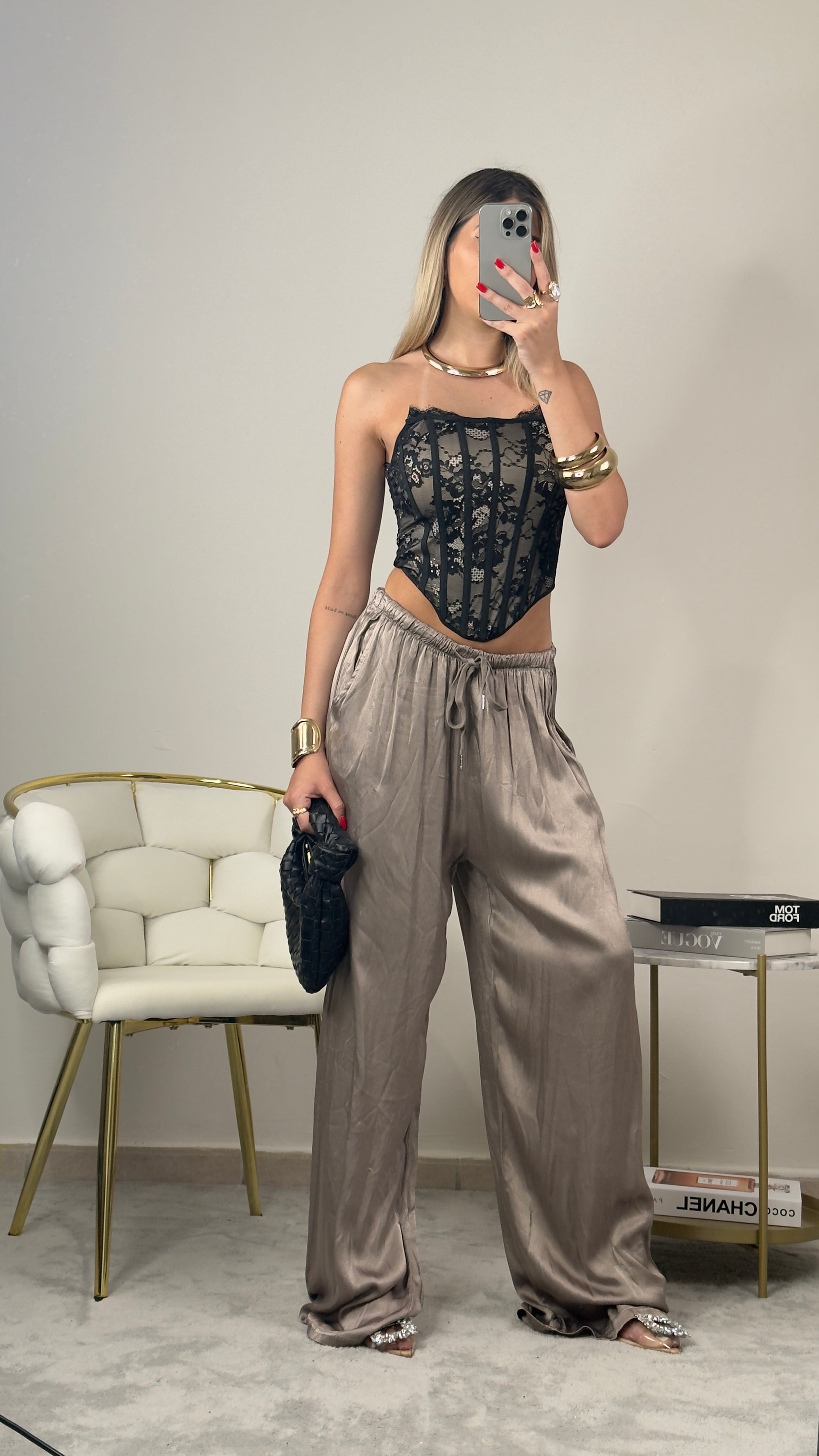 Pantaloni Satin