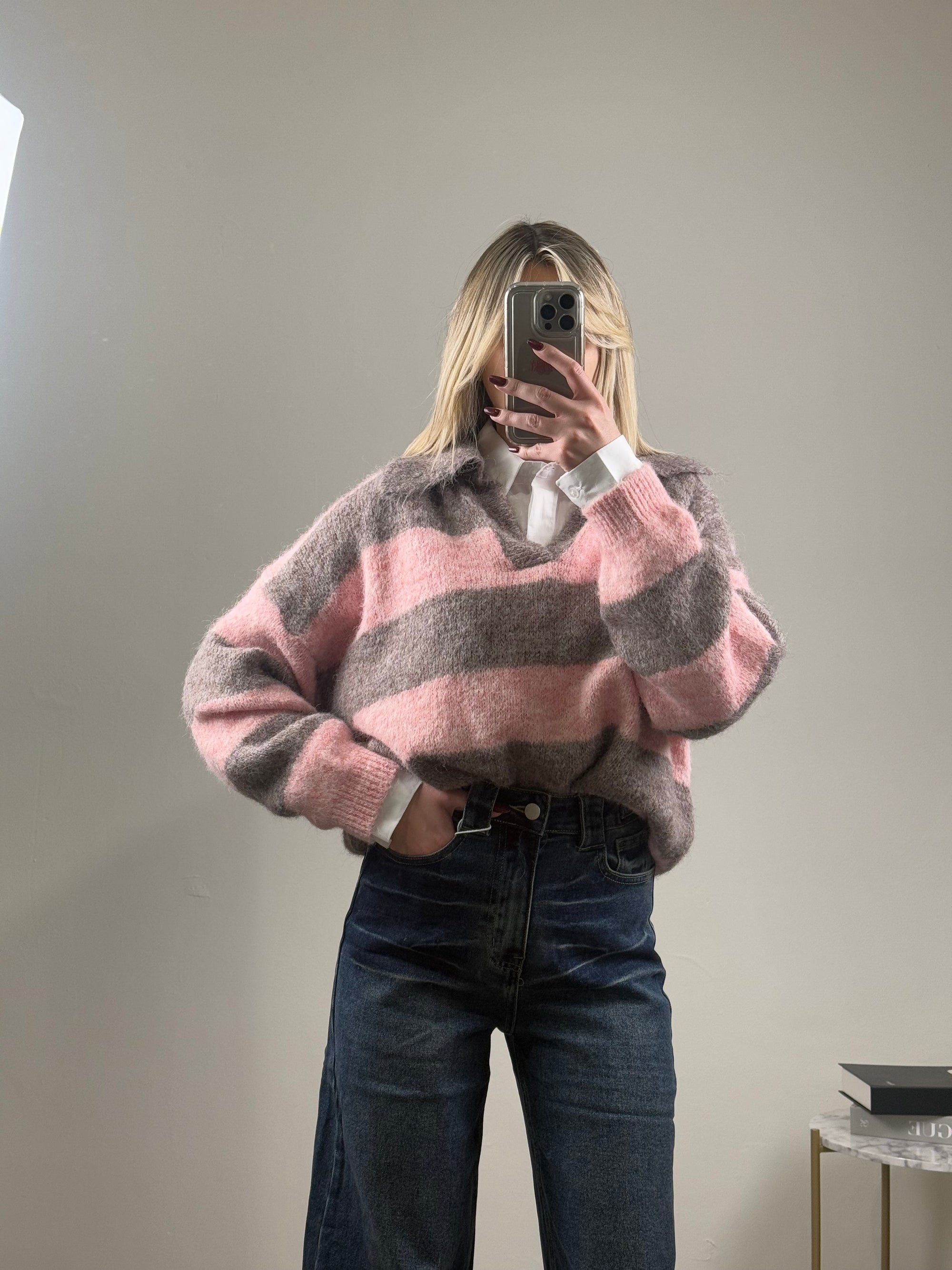 Maglione a righe