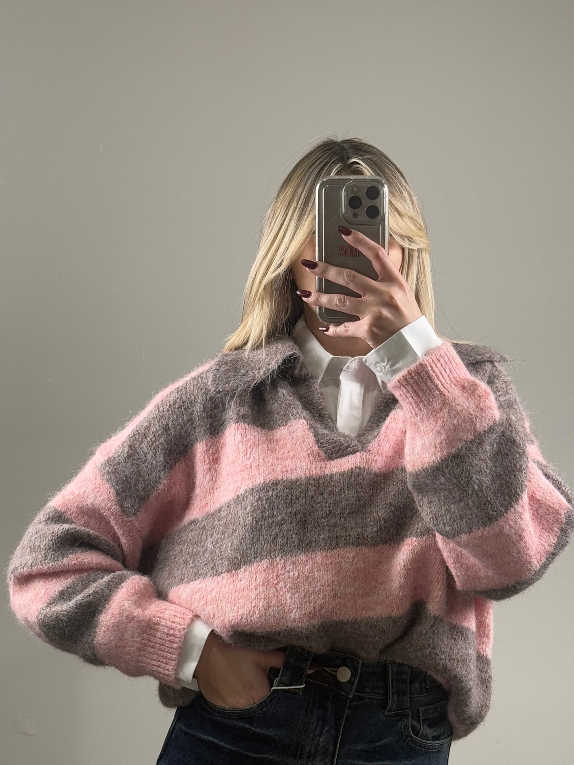 Maglione a righe
